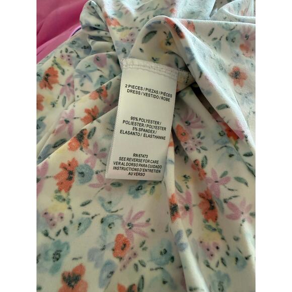 NWT Danny and Nicole Rose Pink Floral Midi Dress w/ Jacket Women's Size Medium - Picture 4 of 5